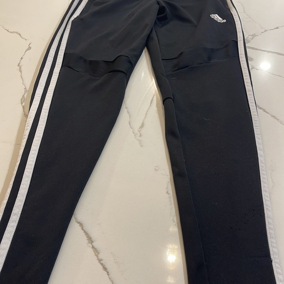 White and black adidas running pants - Picture 3 of 5